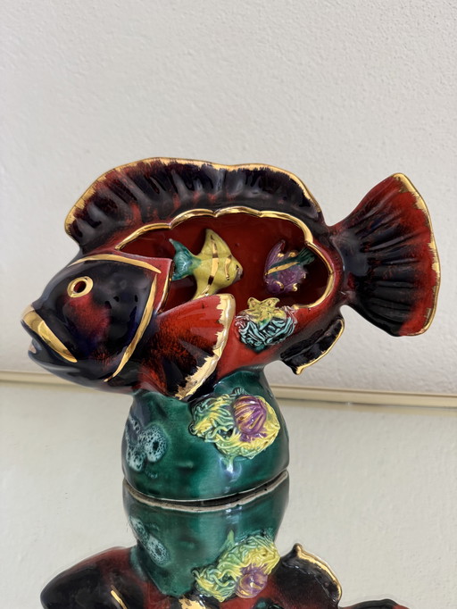 Lampe poisson Vallauris années 60