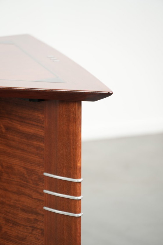 Image 1 of Luxury Art Deco design side/coffee table by Schuitema from the Decoforma series in a triangular shape