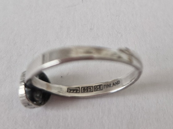 Karl Laine Finland - Silver ring with rock crystal - Adjustable size, Decorative Objects (photo 5 of 5)