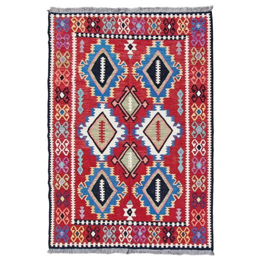 Handwoven Maimana Kilim Rug | Traditional Wool Flatweave | 150 × 203 cm (59 × 80 in) – vloerkleden en tapijten