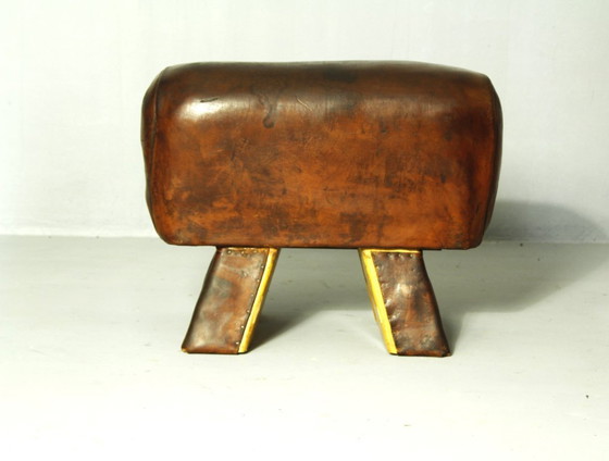 Image 1 of Leather Gymnastics Pommel Horse 1950s