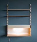 PILASTRO WALL-MOUNTED SECRETARY WITH BUILT-IN LIGHT — DUTCH MID-CENTURY MODERN