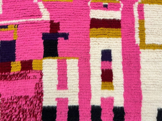 Image 1 of Alfombra de lana de estilo bohemio marroquí - 229 cm x 158 cm