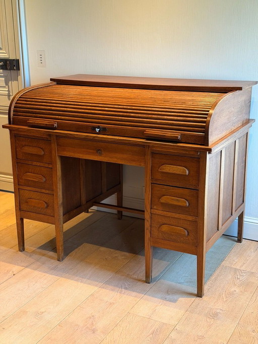 American Roll-Top Desk Oak 20th Century