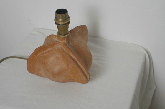 Image 1 of Lámpara de cerámica Tim Orr con base de terracota biomórfica, lámpara de mesa orgánica escultural