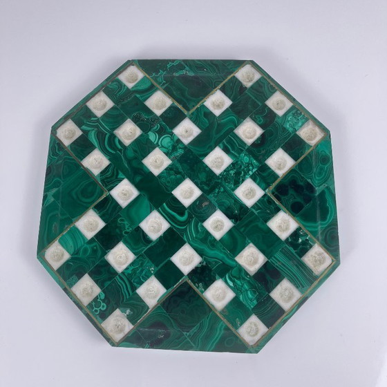 Image 1 of Gioco solitario ottagonale in malachite, 1950/70