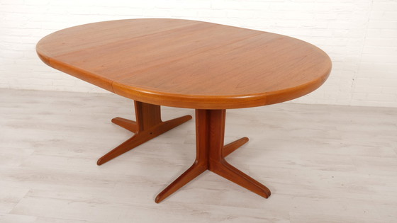 Image 1 of Vintage Round Dining Table | Teak | Extendable | 120 cm