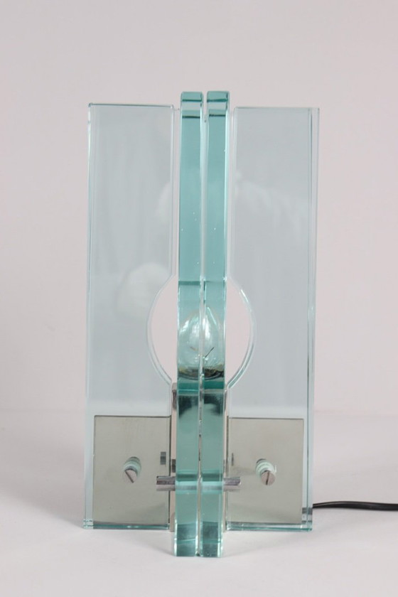 Image 1 of Set van 2 tafellampen/glasobjecten van Giorgio Reggiori voor Gallotti & Radice, jaren 1960, Italië