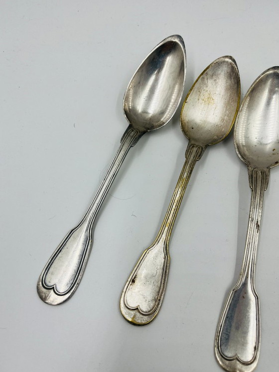 Lot of 6 Silver-Plated Soup Spoons Wiskemann – Cutlery Sets, Metal (photo 3 of 15)
