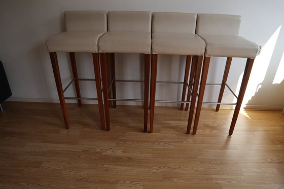 Image 1 of 4 Hülsta bar stools in perfect condition - optional bar table for small additional charge