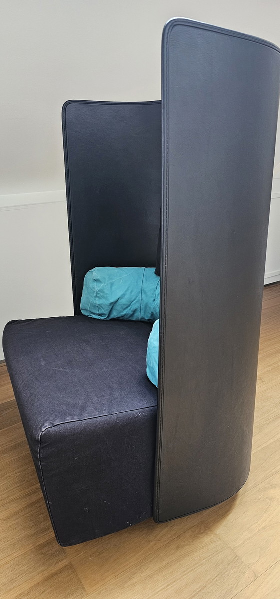 Poltrona lounge Zanotta Campo con schienale alto – Poltrone, Leather, Textile (photo 4 of 6)