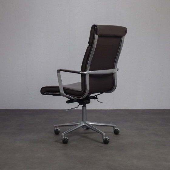Image 1 of Una Leather Office Chair by ICF, Italy, 1990s