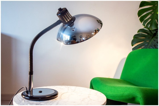 Image 1 of Grote verchroomde aluminium lamp in space age-stijl, jaren 70.