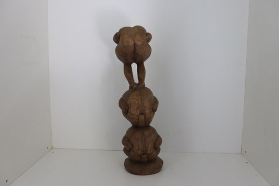 Tótem Yogiman de Madera Grande (56 cm) - Orang Malu - Madera Maciza de Suar – Objetos decorativos, Wood (photo 3 of 6)