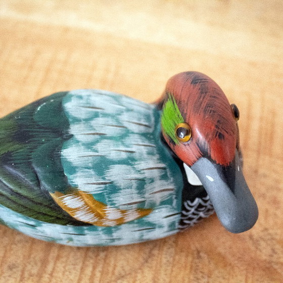 Image 1 of Patito antiguo pintado a mano: decoración para pabellón de caza.