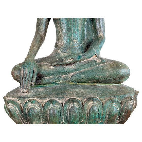 Buda Shakyamuni birmano monumental del siglo XIX en trono de elefante – 118 cm – Lote 755 – Esculturas (photo 3 of 11)