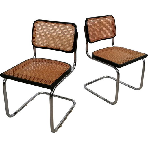 Sedia a sbalzo in metallo vintage, Italia anni '70