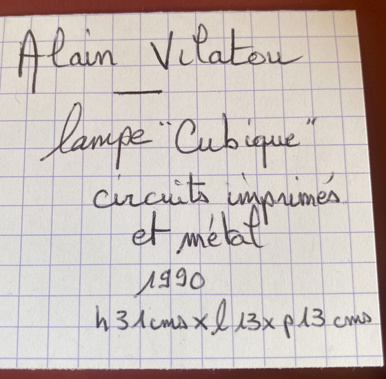 Image 1 of Alain Vilatou - "Cubique" lamp