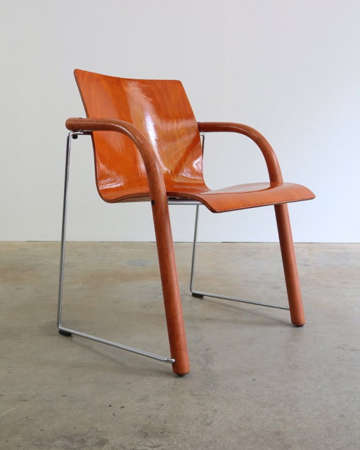6x Thonet S320 Stoelen Design Schneider & Böhme – eetkamerstoelen, Metal, Wood, Modern (photo 2 of 16)