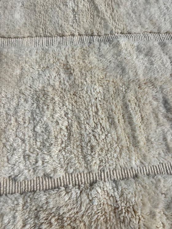 Image 1 of Tappeto marocchino in lana bianca Mrirt 200x320cm- Tappeto berbero marocchino Beni Ourain