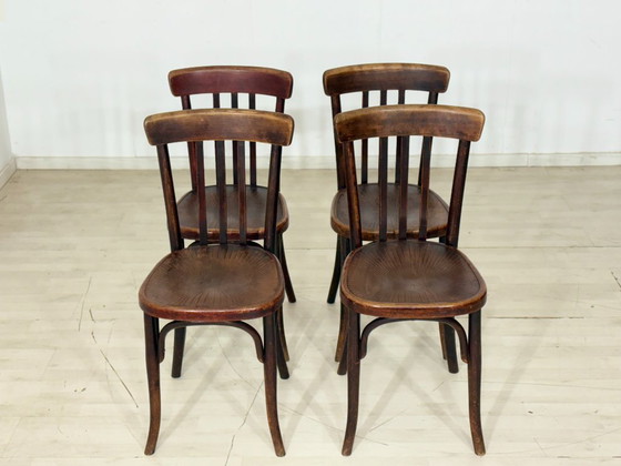 Image 1 of Set of 4 solid wood chairs / oak dining chairs / kitchen chairs