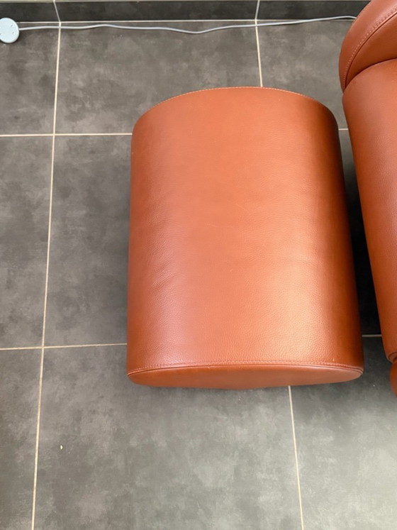 Schommelstoel Met Poef Big Oma Durlet – Schommelstoelen, Leather, Metal (photo 9 of 12)