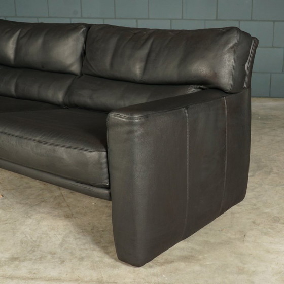 Image 1 of Zona de estar/conjunto de asientos de diseño – cuero negro – Brühl