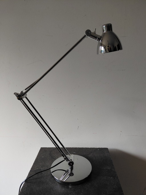 Lampe de bureau chromée vintage MCM IKEA « Antifoni » – bureaulampen, Metal, Chrome