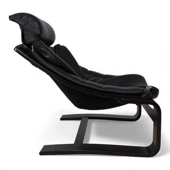 Image 1 of Fauteuil lounge en cuir Nelo Kroken par Åke Fribytter, 1970