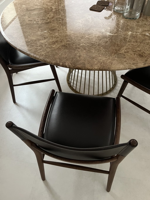 5x B&B Italia Jens eetkamerstoelen bruin