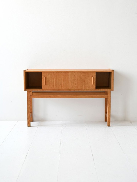 Image 1 of Vintage Scandinavische entreekast in licht teakhout