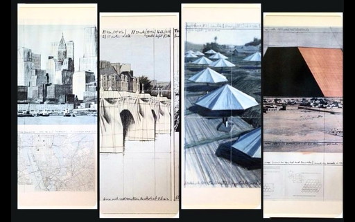 Christo 6 tirages d'art en lithographie offset