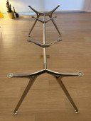 Table leg for glass top