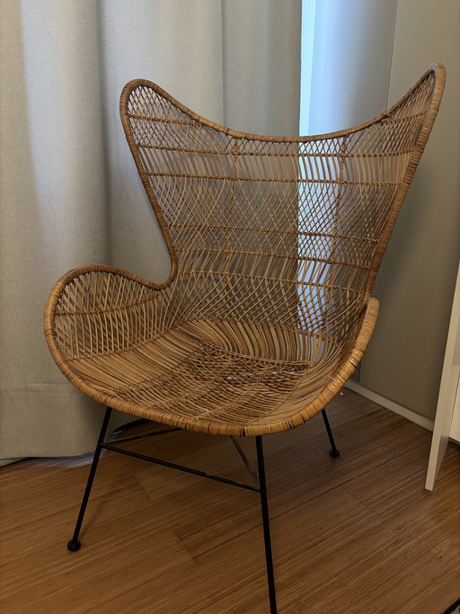 Fauteuil seau en rotin HK Living