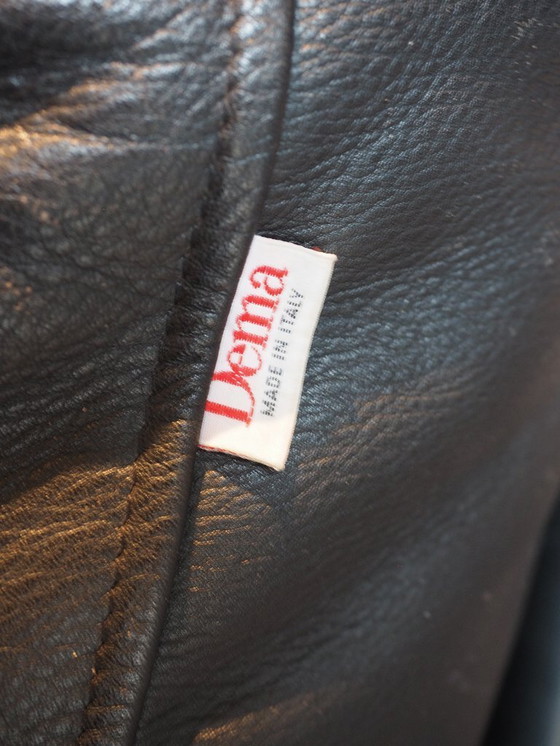 Image 1 of Dema Rataplan leren bank, zwart, tweezits, 150 cm