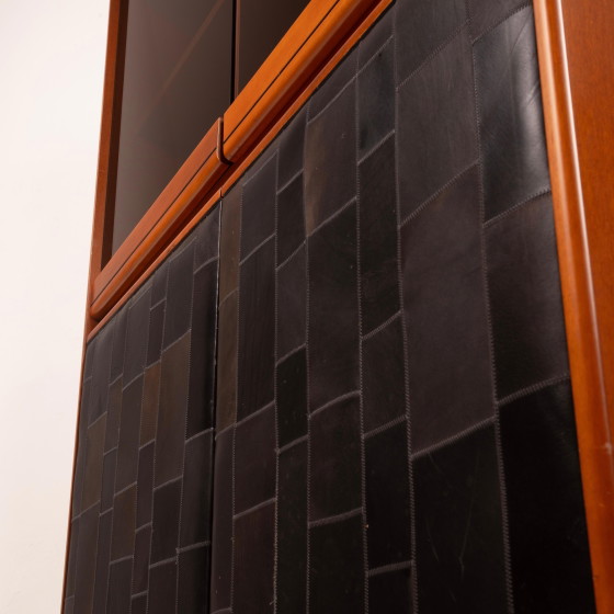 Tito Agnoli 1970 Italienischer Pekari Schwarzer Leder Schrank für Caleido – Schränke, Italian Design (photo 24 of 27)