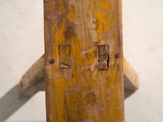 Antike Ulmenholzbank, China, circa 1900, Bänke, Gelb, Rustic (Foto 4 von 8)