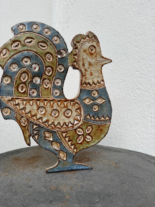 Gallo da parete in ceramica Dominique Pérot anni '60