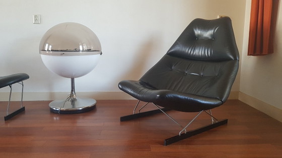Artifort F592 Sessel inkl. Ottomane – Leather, Metal (photo 5 of 13)