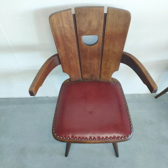 Image 1 of Küchenstühle mit Armlehnen im Stil des Brutalismus der 50er/60er Jahre (3. gratis)