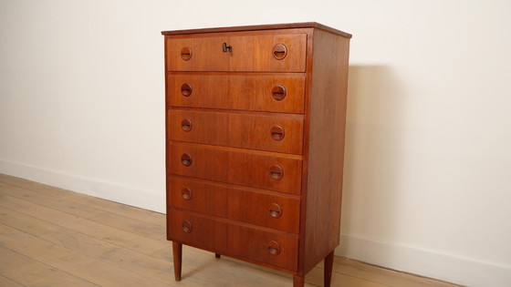 Image 1 of Vintage ladekast  | 6 lades | Deens design | 111 cm