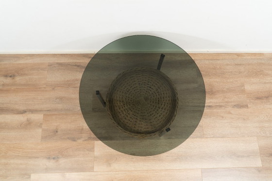 Table basse de Rohé Noordwolde – Tables basses, Métal, Osier, Vintage (photo 5 of 6)