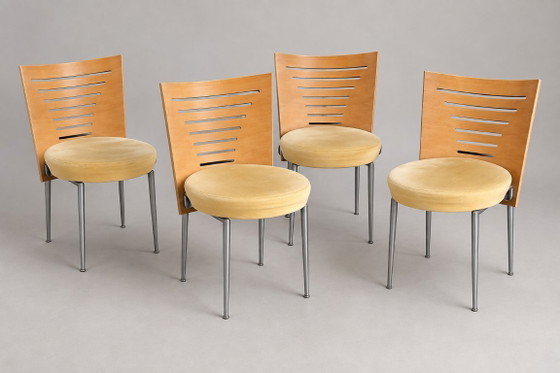 Set of 4 DC Harmonica Dining chairs – Dick Spierenburg/Castelijn – Iron (photo 5 of 5)