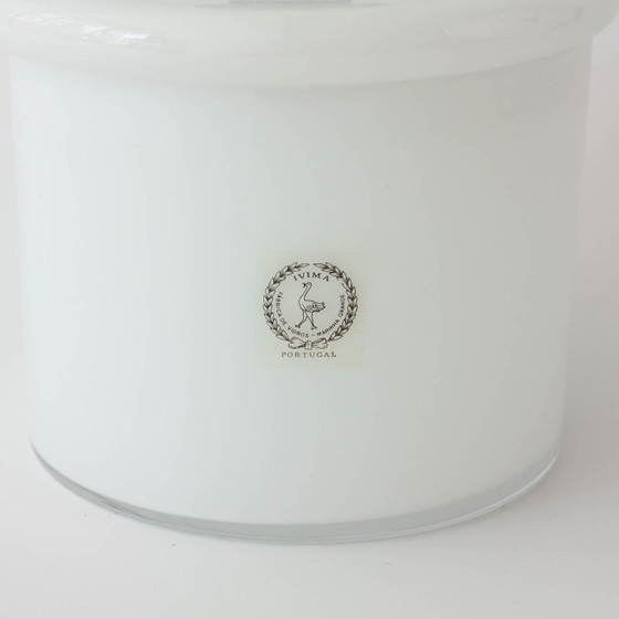 Vintage IVIMA White Opaline Glass Set from 1940s Marinha Grande, Decorative Objects (photo 17 of 18)