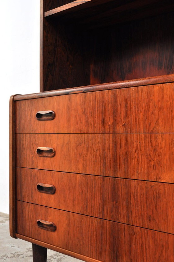 Image 1 of Vintage rosewood bookcase with drawers