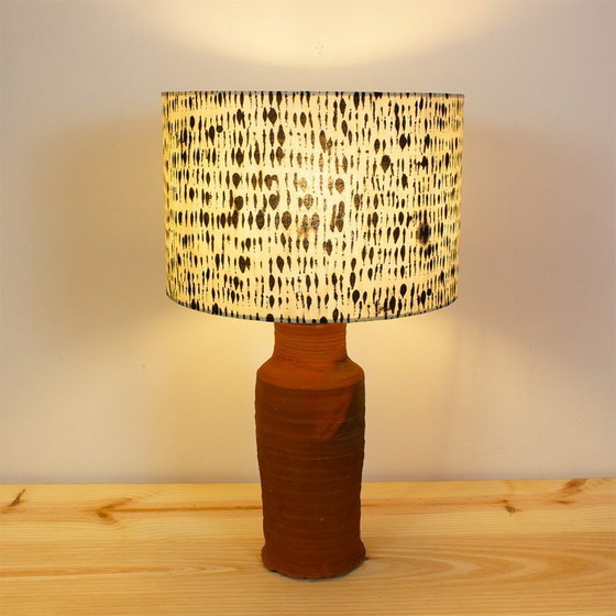 Image 1 of Table Lamp with Fabric Lampshade