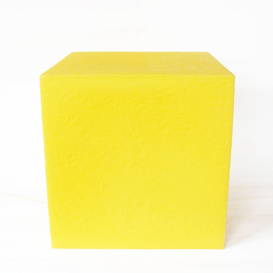 Image 1 of Heico Vintage Cube Lamp - Yellow (1980, Allemagne)