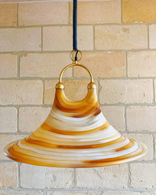 Vintage swirl hanging lamp