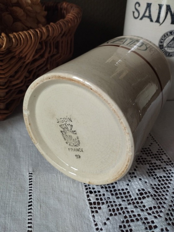 Image 1 of Antieke aardewerken pot "AP"