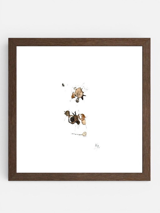 Hans EPP – Großartiges gerahmtes abstraktes Werk aus dem Jahr 1968